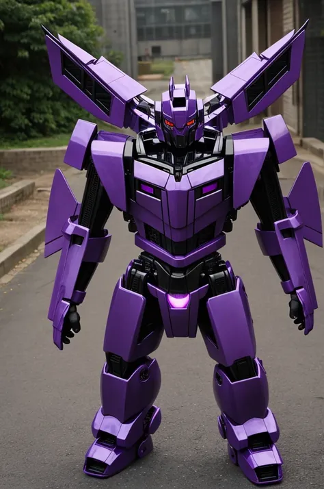 ((Transformer)) ((male)) cute and kawaii ((purple with red eyes)) small