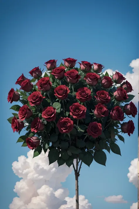 01 bunch of red roses in the wind, image with high resolution and better quality