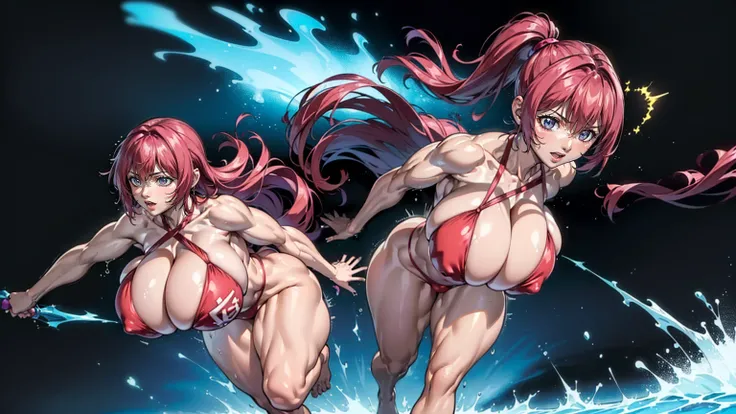 (Private 4K)、(High resolution:1.2)、(High freshness:1.2)、、(Whole Body Ezbian:1.2)、(Two Women:1.6)、((Women with exaggerated large physiques))、(Huge breasts with full force and intense bouncing:1.2)、abnormally developed muscles,,Barefoot woman, , Big arms、(Hu...