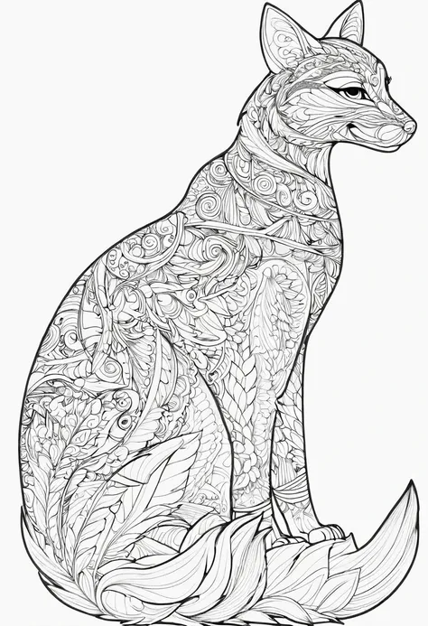 complete image within a margin around the image, leave indentation margin on a coloring page with a random animal coloring in bl...