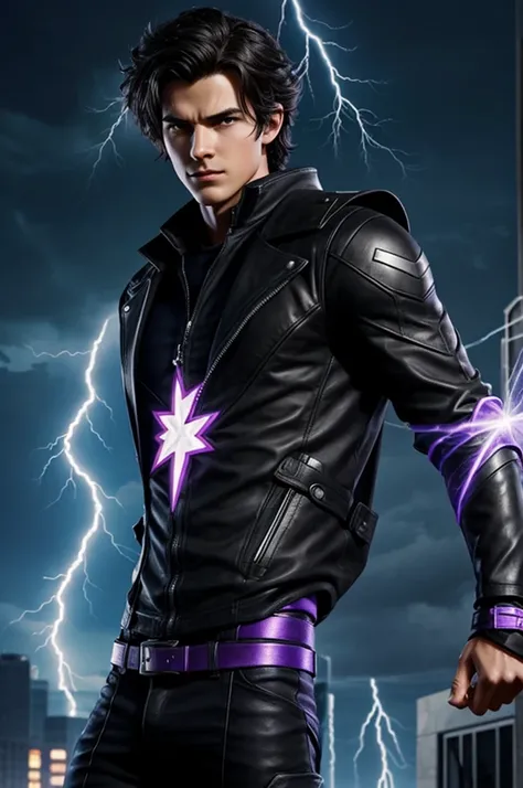 Create a character with these characteristics:

Real name: Ethan Blackwood
Alias: Spectra Shade
Edad: 16 years Height: 1.70 meters Build: Thin and athletic hair: Black and messy eyes: of a deep blue, that glow purple when he uses his powers Distinctive Fea...