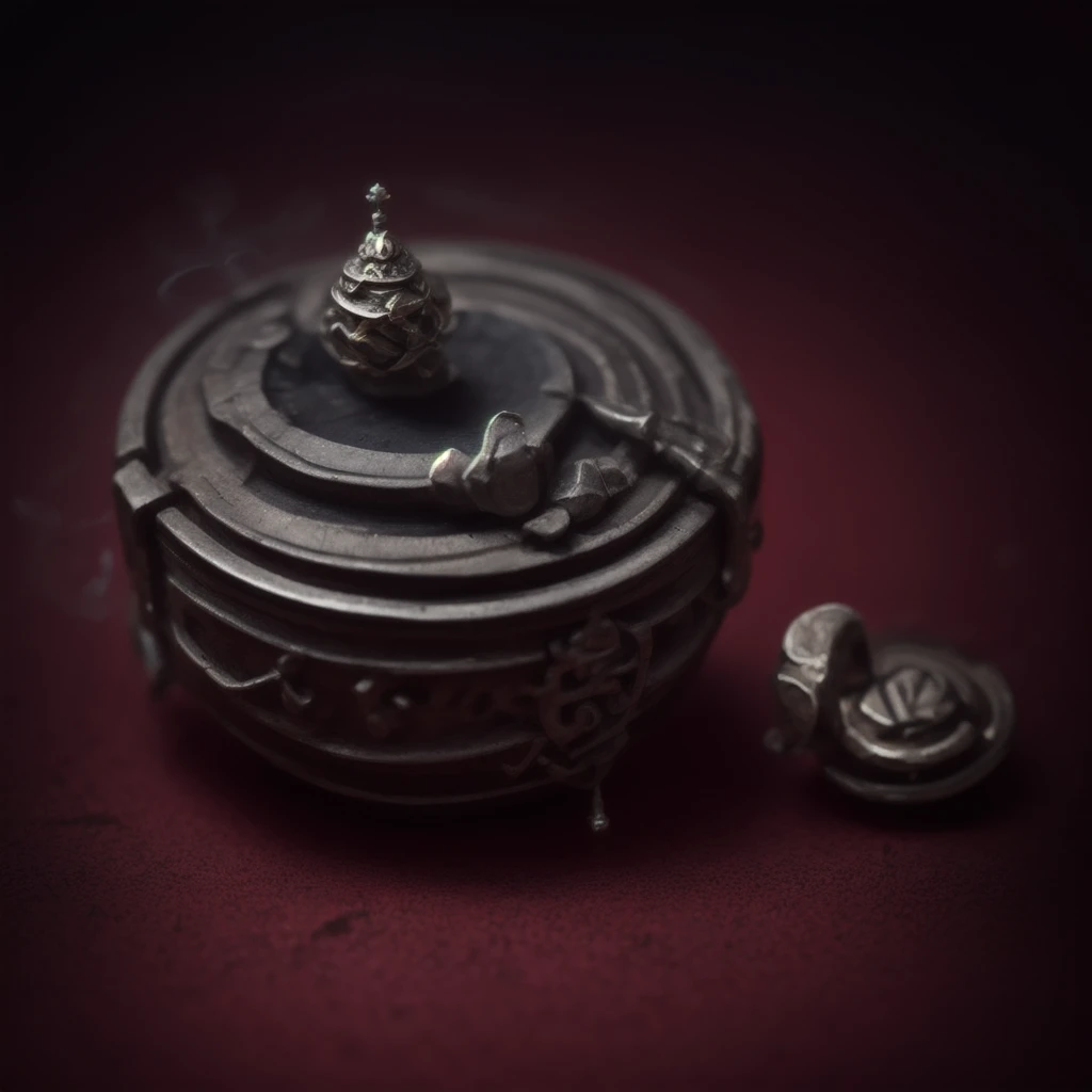 isolated object, metals, Silver, ((turibulo)), incense, smoke, artefato hearthstone, Original Heartstone art style, object conceptual art, game object icon, game icone, RPG icons, isolated object, catholic, liking