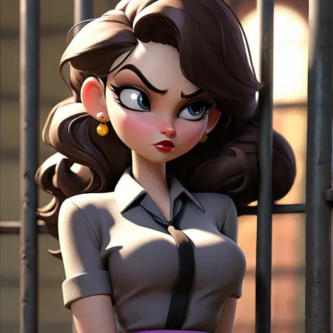 (best qualityer,4K,high resolution,photorrealistic:1.2), horny sexy jailer (t4yl0rsw1ft),rundown prison,prostitutes (various breeds, Height, Weight, fitness, Hair color)in striped prison bikinis,courtyard,disrespectful poses,detailedeyes,Facial expressions...