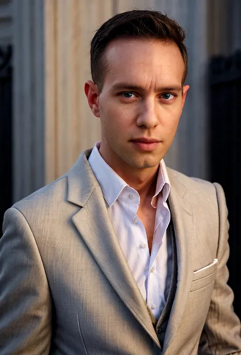 Portrait photo of a male Todder8 full body photo, perfect eyes, wearing a shabby coat, intricate, elegant, sharp focus, photo by Greg Rutkovsky, soft lighting, bright colors, masterpiece, (street)), detailed realistic face, close-up of the face