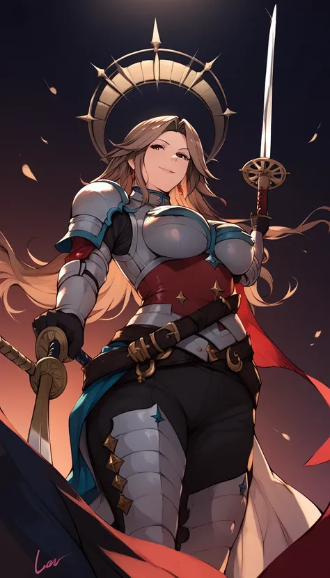 score_9, score_8_up, score_7_up, score_6_up, uncensored, katalina \(granblue fantasy\), brown hair, forehead, parted bangs, long...