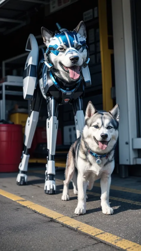 Robot dog, automail, huskie dog, mecanic dog, future, 