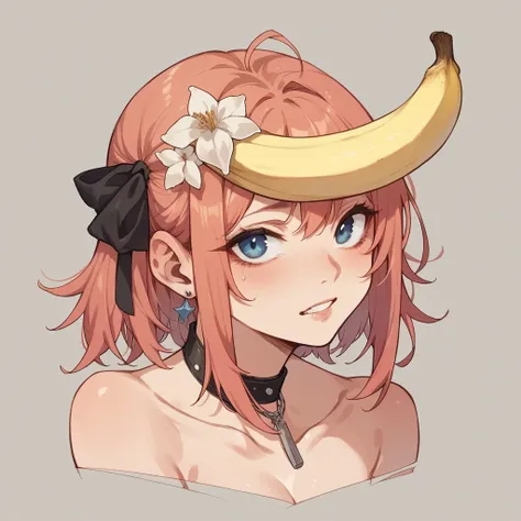 Banana College Girl、Close-up of face、Banana costume