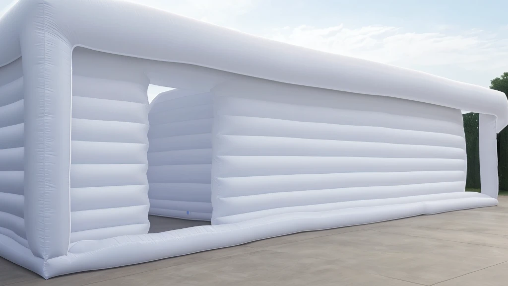 A wall composed of inflatable blocks，Front view，Realistic of a inflatable installation in the shape, white inflatable plastic film material, wrapped in a white polyester sheet. close-up，，minimalist, most best quality,32K Ultra HD, super detail, best qualit...