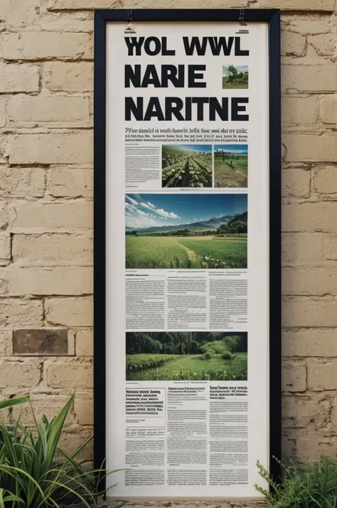 A wall newspaper on the topic of caring for nature 
