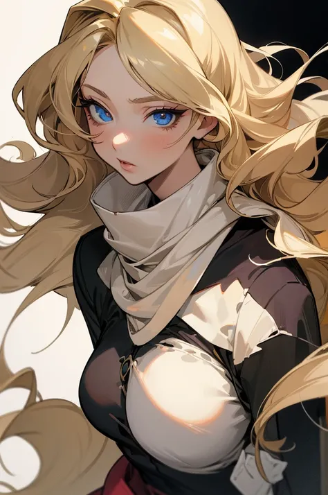 (masterpiece), best quality, expressive eyes, perfect face, blonde, femme, cold hearted, fem. soft colored clothing modern attire, mean, anime, mute, rotted personality, long wavy hair, adult, older woman, clean cut, idol, polished, very long and big hair
