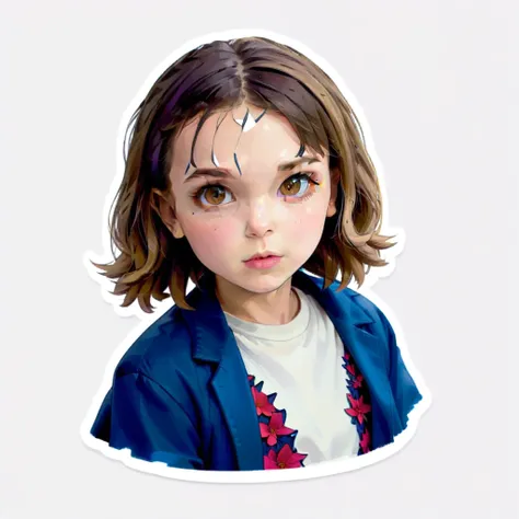 MillieBobbyBrown, sticker, stranger things