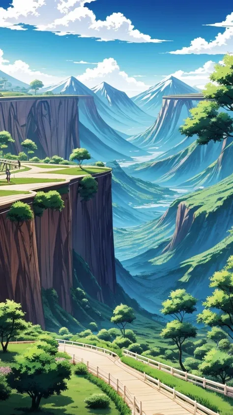 Make an image of the landscape from the anime bleach 