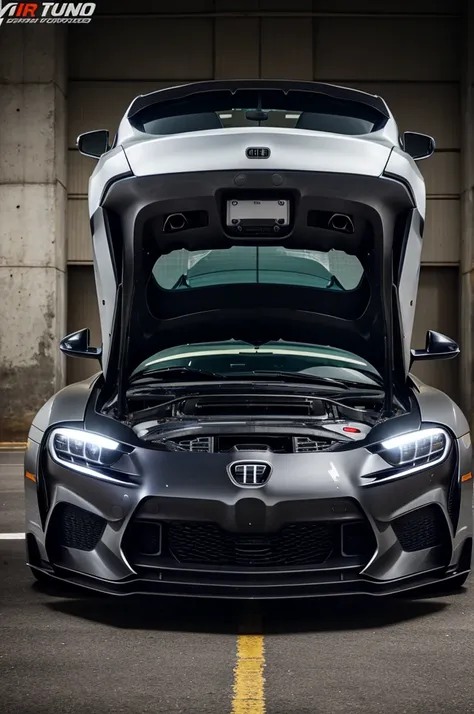 A supra with v12 twin turbo engine