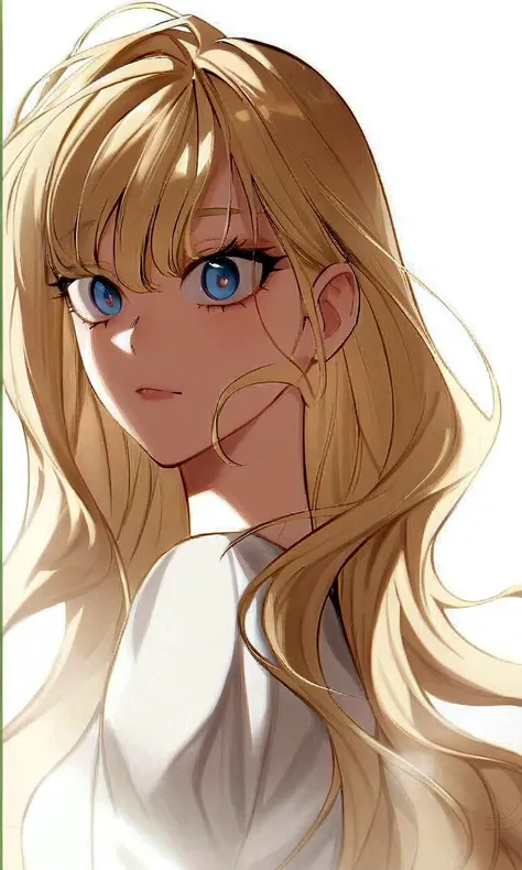 ((by Kohei Horikoshi)) blonde girl with long wavy hair down to her knees, blue eyes, Boku no hero academia