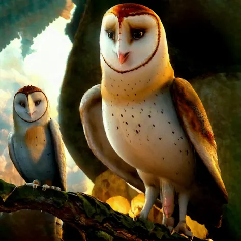 barn owl, owl, watching at viewer, cgi, female, best quality, masterpiece, nsfw, cock, balls, hard penis, erection, soren, tyto,...