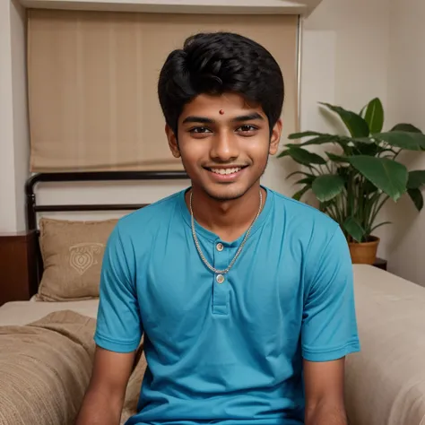 19 YEAR INDIAN BOY WITH SMILE ON HIS FACE, PASSPORT SIZE PHOTO 