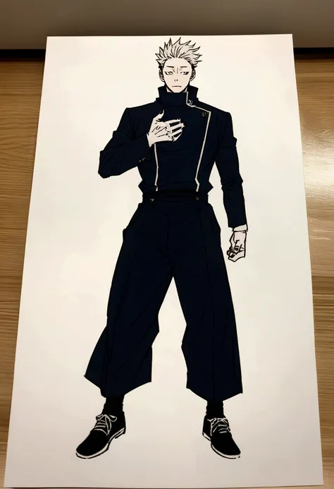 Draw a drawing of the gojo character (anime jujutsu kaisen).