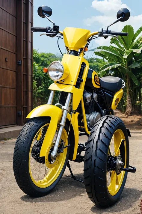 Creat a two wheeler made up with bananas