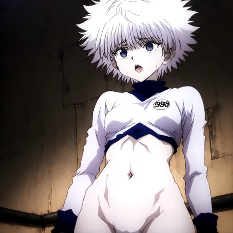 killua kitsune and lamia body ahegao and  navel  