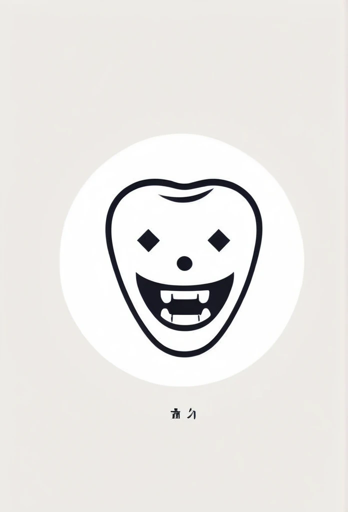 A stylish Japanese dental clinic logo with a tooth mark「K」The characters are pretty cool, chic and modern in design. The monotone background is pure white.