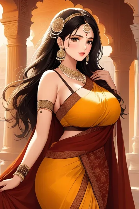 (best quality,highres,realistic:1.37)india's most beautiful lady,digital art wonders,princesscore,realistic historical fiction,c...