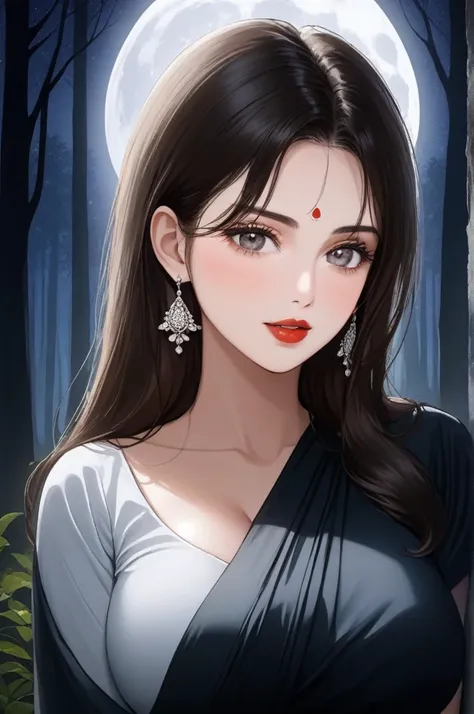 high quality, 8K Ultra HD, paintings with a Victoria Frances-like atmosphere, (holding Deepak), Detailed illustration of a fantastic beautiful woman, (beautiful face), (mature woman), perfect face, perfect eyes, perfect nose, perfect lips, paintings with a...