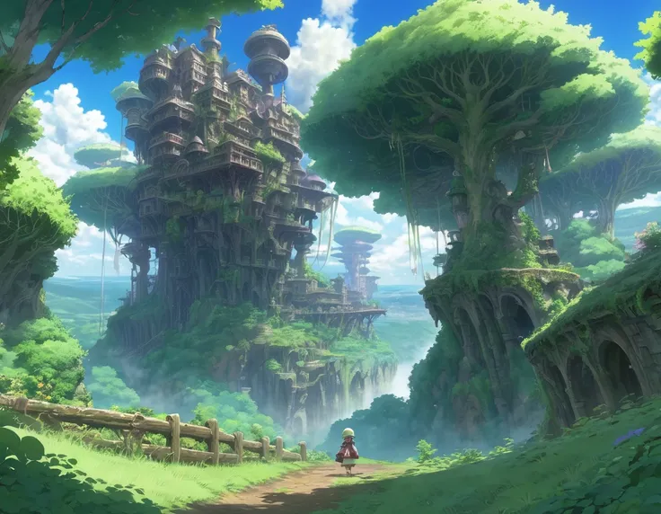 Made in Abyss，Fantasy，，forest，Rich in nature，landscape，((background only))，masterpiece