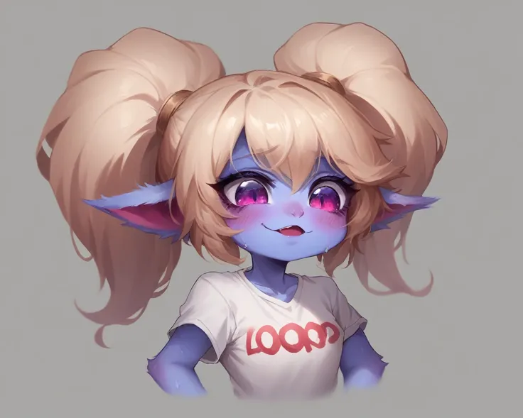 poppy fomr league of legends cute in t shirt detailed