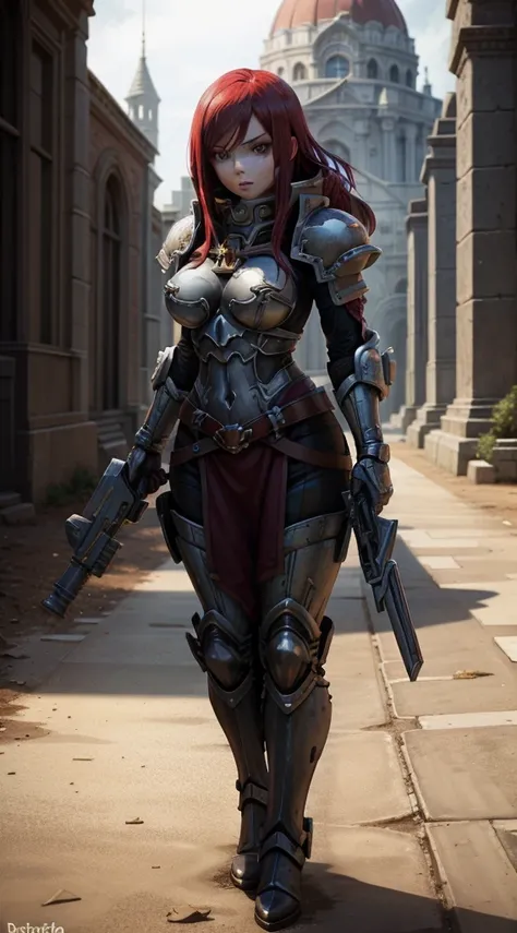 Erza Scarlett in adepta sororitas Power armour 