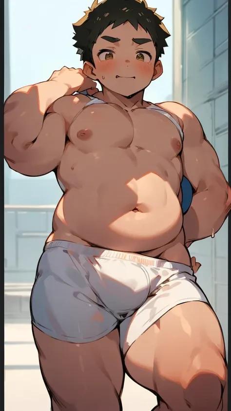 beautiful, ((chubby)), (very short hair),(tomboy), (breast) (pudgy face), (naughty) (high school students) , (plump), ((young)), (androgynous), (boyish), (handsome), ((thick)), (shota), ((overweight)), (by hinahara hajime), (by daichi kouta), (beefy), (nip...