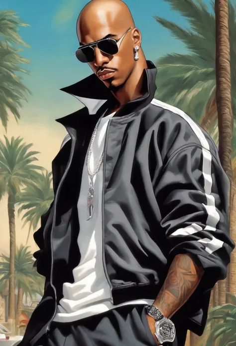 gangster man close to the 90s, 
baldie, hip hop, low invader, sense ,rap,warren g.,
palmtrees, dickies, arabig mix german man, n...