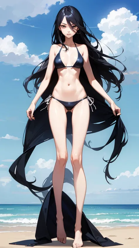 girl, full body,magician, blue sky, white cloud, symmetrical eyes, (beautifully detailed body, face, eyes), (slim body), (slender body), (best hair:1), black hair, messy hair, long hair blowing in the wind, (detailed facial features), perfect face, soft fa...