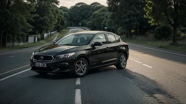 A car driving on a road when the zone areas entered the car display indicates the driver to slow down. If he doesn&#39;t slow down, the car automatically slows down with the help of RF INFO technology
