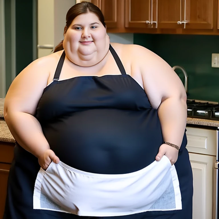 Extremely obese female cook