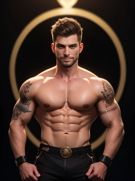 (best quality,4k,8k,highres,masterpiece:1.2),ultra-detailed,(realistic,photorealistic,photo-realistic:1.37), sexy boy posing,portrait,emotion,casual outfit,dark background,vivid colors,dynamic lighting,sharp focus,muscular,stylish hair,smoldering eyes,inte...