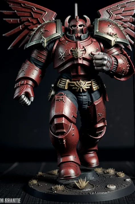 chaos space marine, red, blood angels, horor