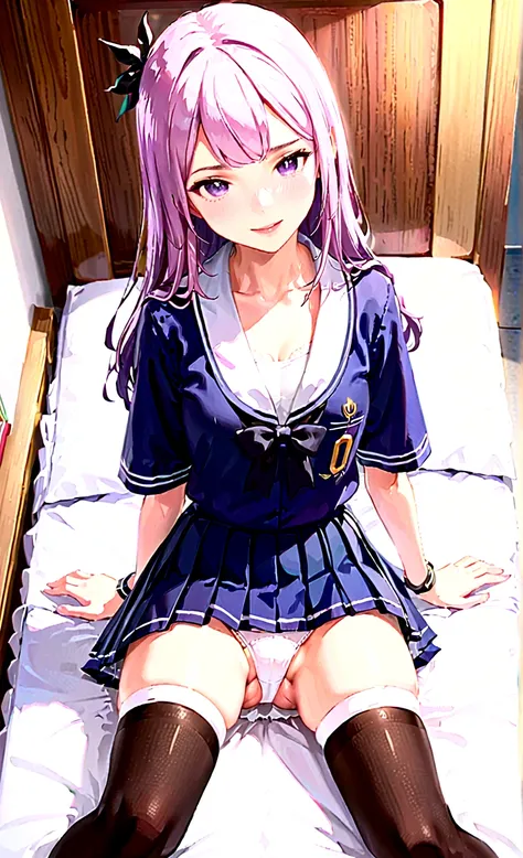 ((8K, Best Quality, masterpiece, Highly detailed)),{{{NSFW}}},Semi-realistic illustrations,Mejiro McQueen (umamusume),{1 girl,beautiful girl,cute,smile,kawaii, lovely,blushing,playful expression},sharp focus,oily skin,beautiful detailed hair,glossy hair,(w...