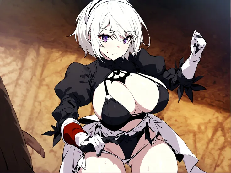 (((NIER AUTOMATA VER1))) Every body showing its ass or butt animates the drama of the scene, while the 2D anime-style Nier Automata VER1 brings a futuristic feel to the action. **Dicas:** *BLOOD around ,long red hair huge breasts thin bikini Use descriptiv...