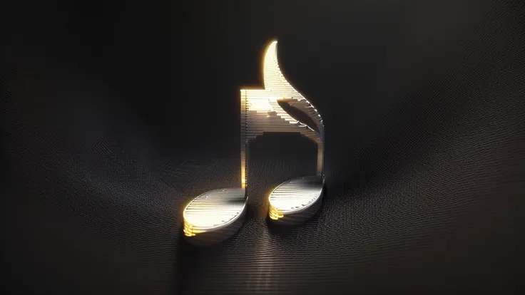 there is a white musical note with a black background, phonk music background, musical notes, plays music, music theme, music notes, music, music in the air, music album cover, ( ( ( ( 3D Rendering ) ) ) ), music is life, High-resolution wallpapers, Promot...