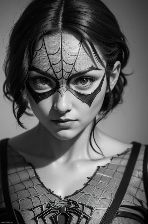 A photograph of Spider-Man, without mask, the 20s, bonitas, face detailed, looking at the camera, portraite, 8k hd, high qualiy