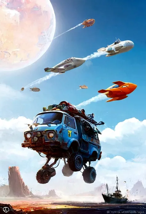 A little more sci-fi，Cars can fly in the sky