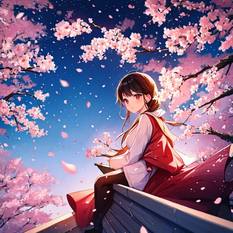 to you, cherry blossoms at night