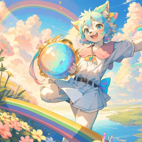 cover_page, High resolution, Highest quality, Highest quality, Paid reward available, High quality illustrations, An unparalleled masterpiece, Perfect artwork, Absurd, 超High resolution, Detailed Background, Rainbow Opal, 6+boy, 6+girl, Happy, Joyful(Photos...