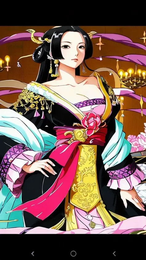 a close up of a woman in a dress with a fan, inspired by Nishikawa Sukenobu, my dress up darling anime, sengoku - era art style, from sengoku period, anime princess, beautiful alluring anime woman, inspired by Fujiwara Takanobu, sengoku era, royal elegant ...