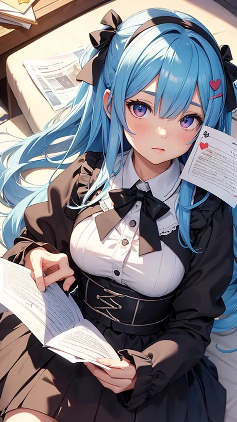 Rem with a love letter in her hands 