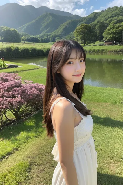 ((Highest quality)), ((masterpiece)), (detailed),Perfect Face,Japanese,landscape,Beauty,cute,Upper Body