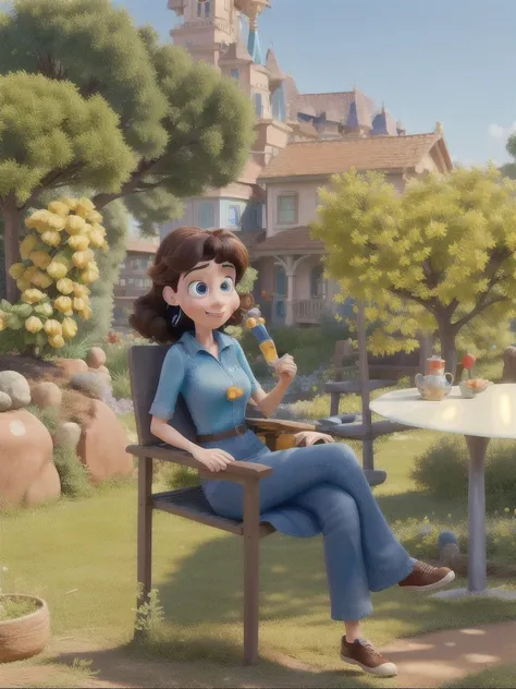 A disney pixar style woman, high qualiy, best qualityer