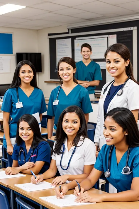 Nclex institute students and teacher in class