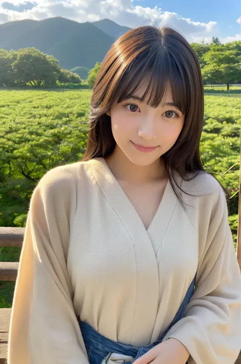 ((Highest quality)), ((masterpiece)), (detailed),Perfect Face,Japanese,landscape,Beauty,cute,Upper Body