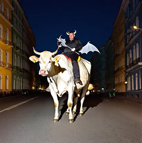 Bat riding Cow on St Petersburg 